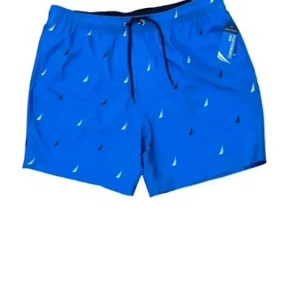 NEW Nautica Swim Performance Board‎ Shorts Blue Swim Trunks Mens Sz XXL NWT - Picture 1 of 11